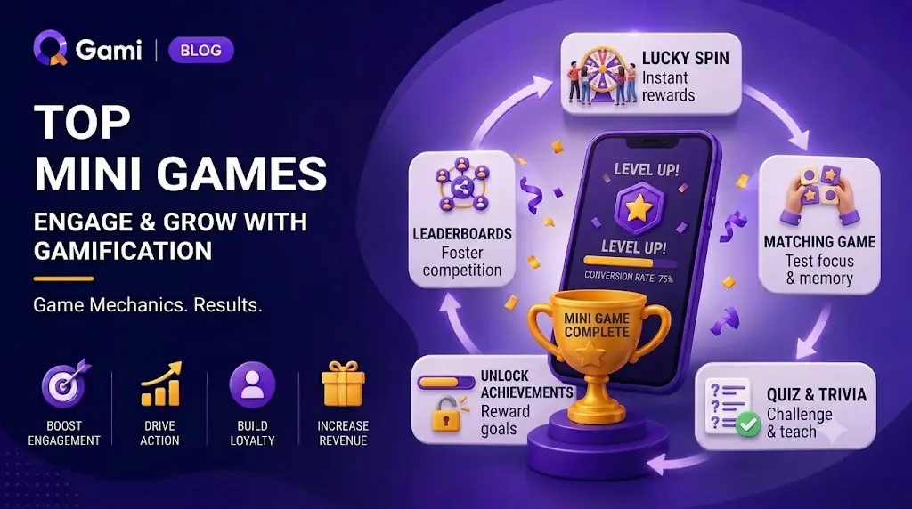 Các loại mini games phổ biến trong Gamification